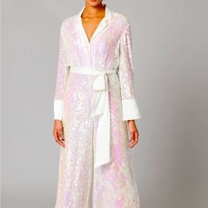 Temperly London bia white sequin jumpsuit